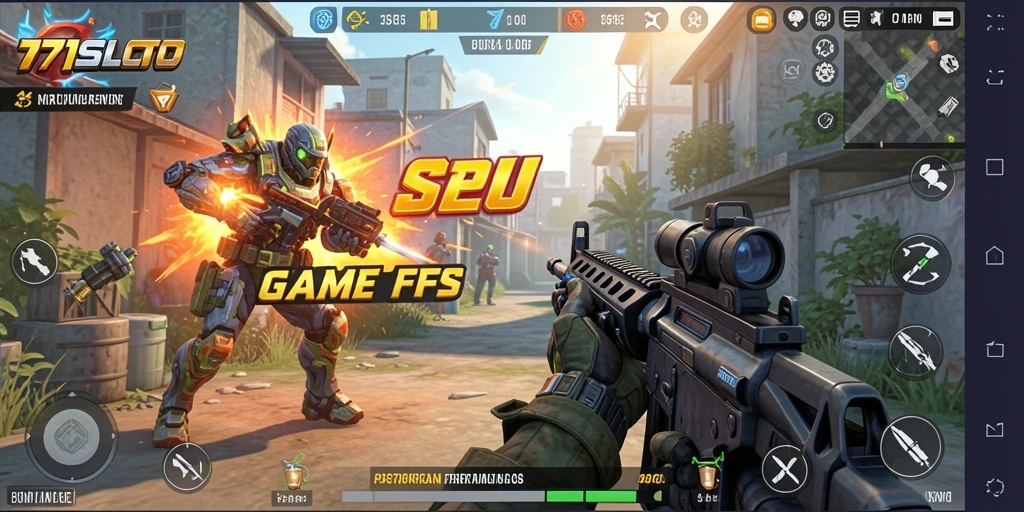 Tangkapan layar menunjukkan aksi seru gameplay FPS di 171SLOT.