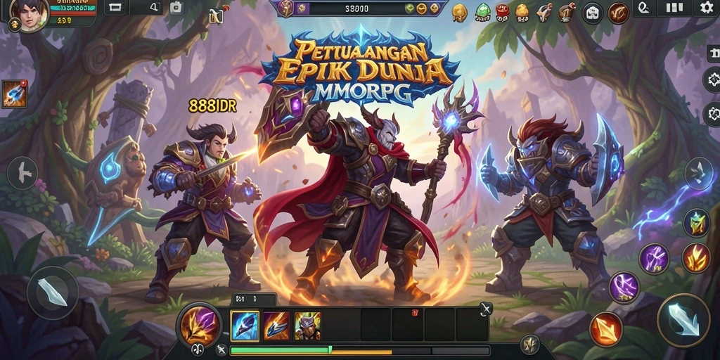 Tampilan gameplay 888IDR dengan pemandangan menakjubkan.