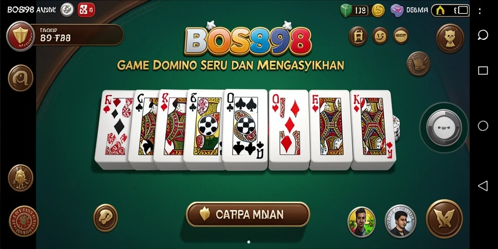 Tampilan utama gameplay seru BOS898 dengan domino.