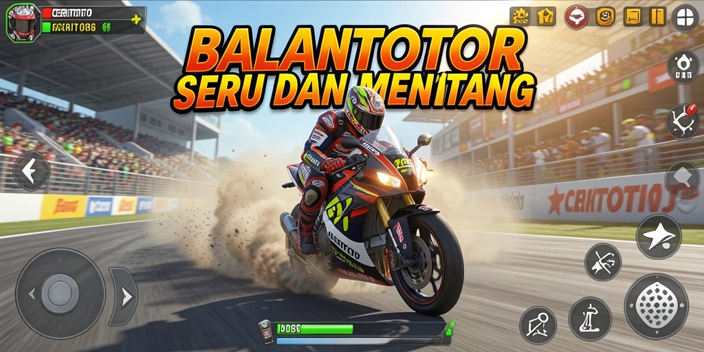 Gameplay balapan motor yang seru dan menantang di CERITOTO.