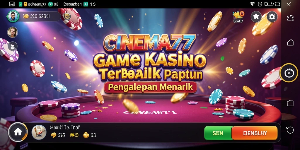 Tampilan menarik dari gameplay Kasino di CINEMA77.