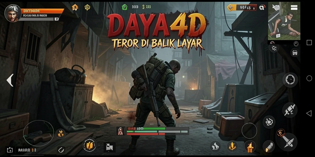 Tangkapan layar dari gameplay menegangkan di DAYA4D.