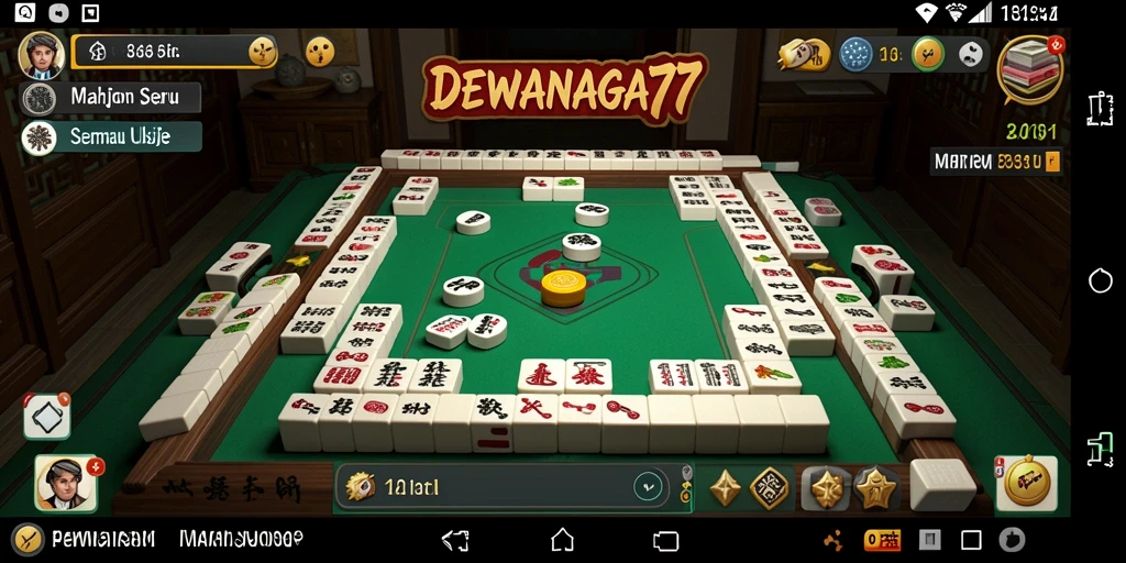 Screenshot gameplay DEWANAGA77 menampilkan keseruan permainan Mahjong.