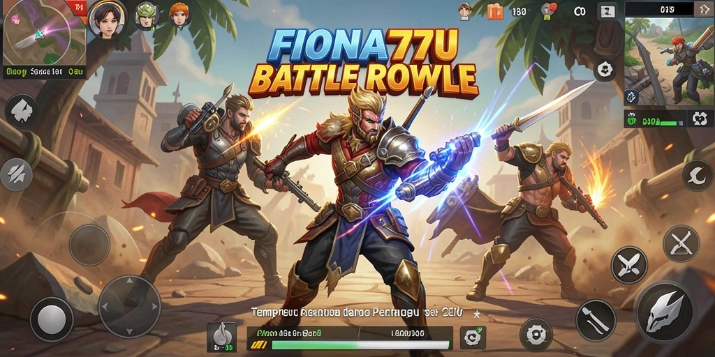 Tampilan gameplay seru dalam FIONA77 yang menampilkan pertarungan Battle Royale.