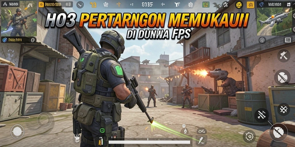 Screenshot menampilkan aksi seru dari gameplay HO3 dalam pertempuran FPS.