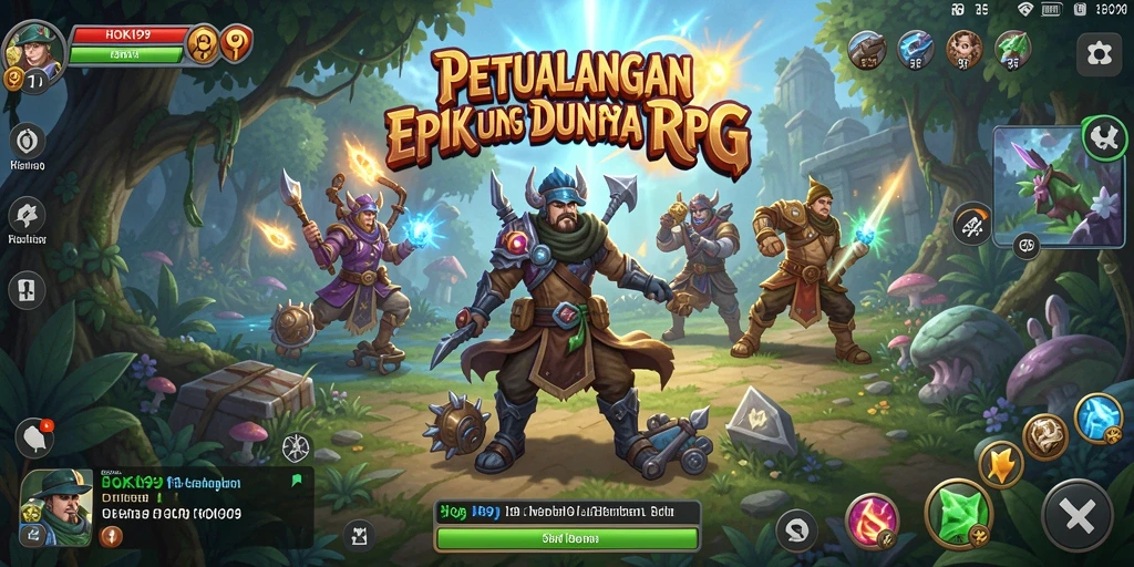 Tampilan gameplay mendebarkan di HOKI99 yang penuh aksi RPG.