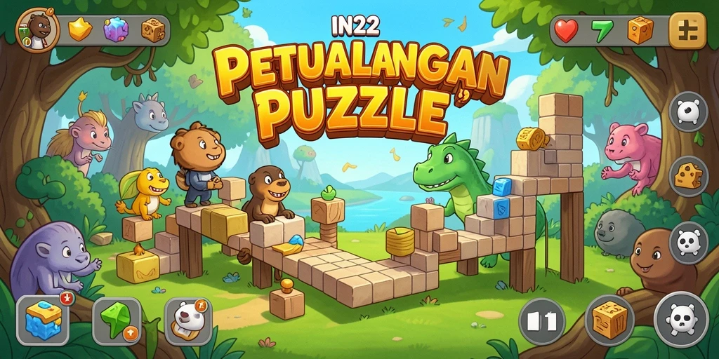 Tampilan screenshot IN22 menampilkan gameplay Puzzle yang seru dan interaktif.