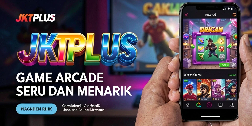 Screenshot utama JKTPLUS menampilkan aksi gameplay Arcade yang seru dan menegangkan.
