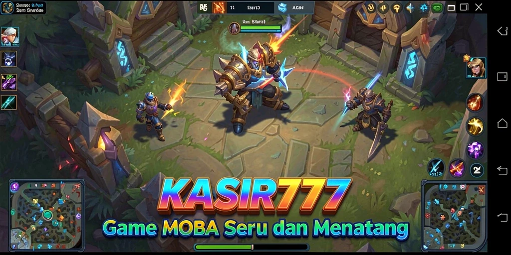 Tampilan gameplay seru KASIR777 dalam pertempuran tim.