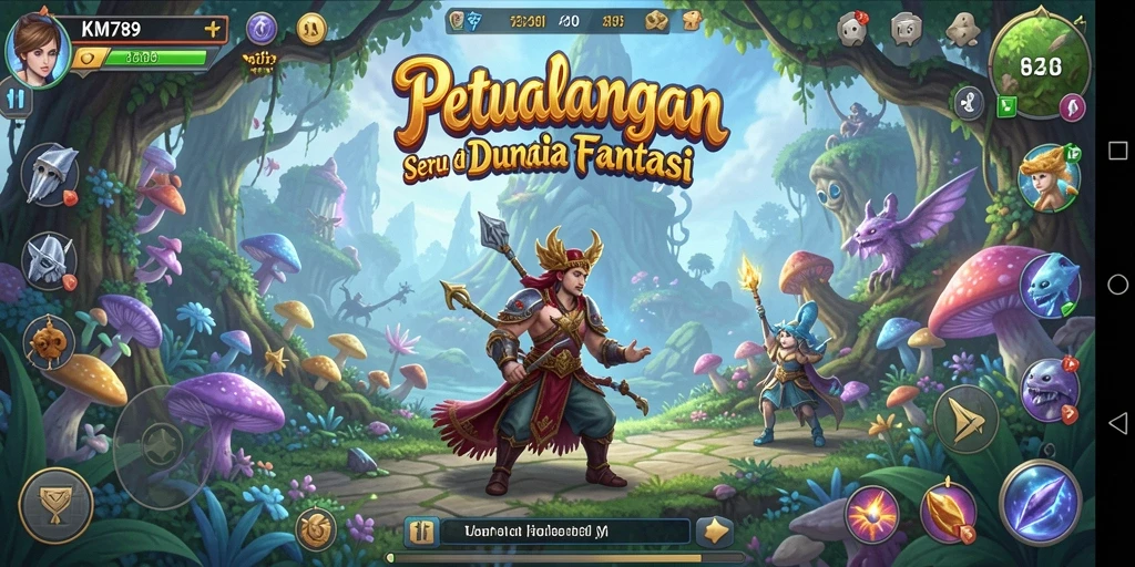 Tampilan gameplay KM789 yang menarik dan penuh aksi dalam petualangan.