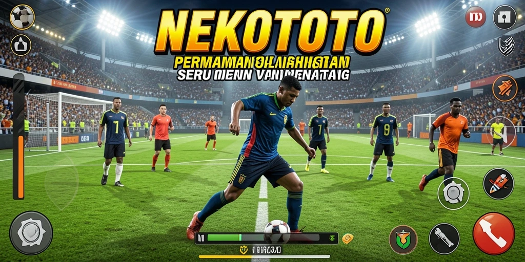 Screenshot NEKOTOTO menampilkan aksi seru dalam permainan olahraga.