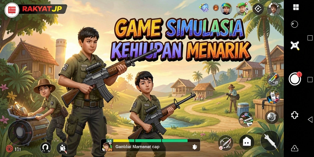 Screenshot dari gameplay RAKYATJP yang menunjukkan kehidupan sehari-hari yang menarik.