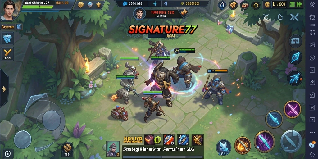 Screenshot SIGNATURE77 menampilkan aksi strategis dalam gameplay yang mendebarkan.