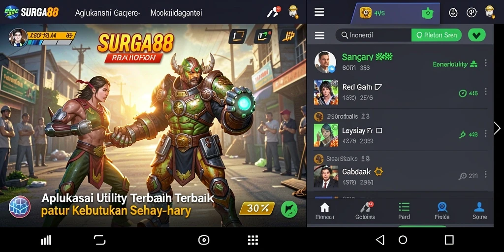 Tangkapan layar utama SURGA88 menampilkan fitur-fitur Utility yang menonjol.