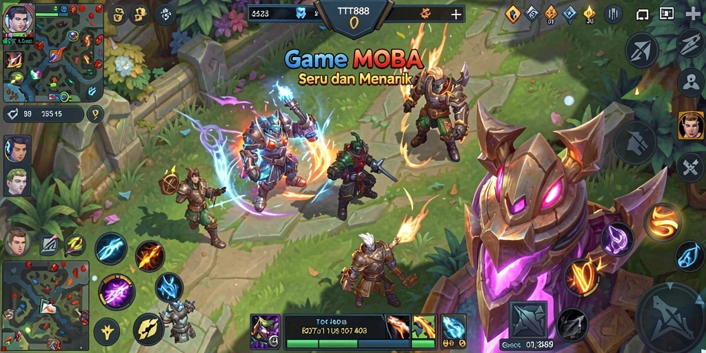 Tampilan gameplay TTT888 yang penuh aksi seru.