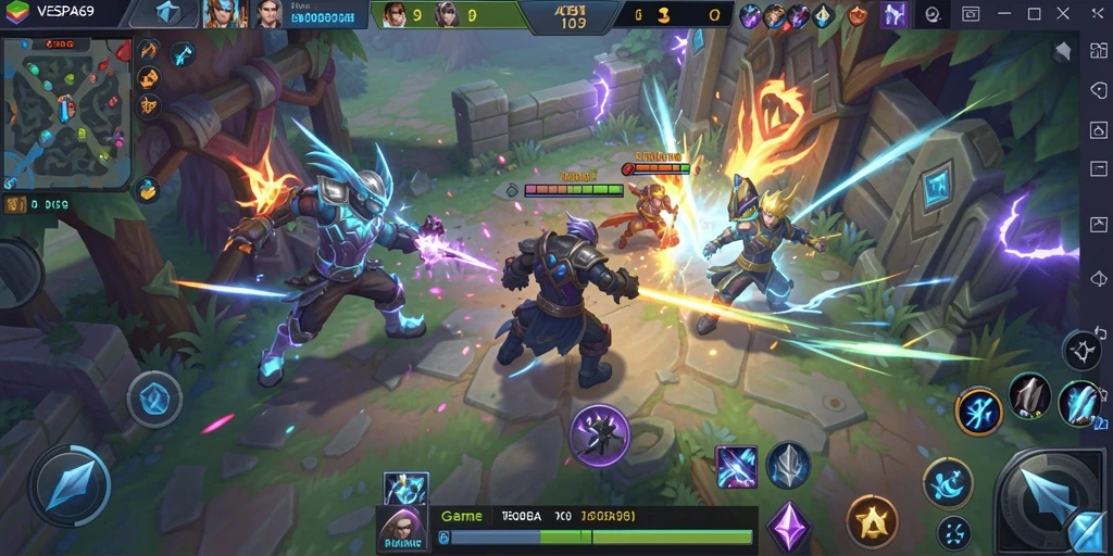 Tampilan gameplay seru VESPA69 dengan grafis memukau.